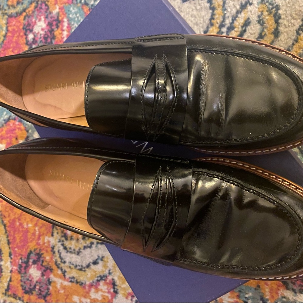 Stuart Weitzman Manila Jet Mirror 9.5 Loafers